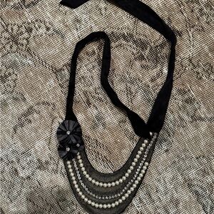 Elegant Black and Silver Necklace